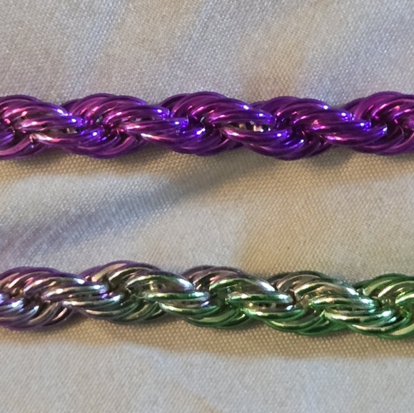 By Alexa Rae Ombre Green and Purple Paradise Rope Chain Necklace. - Picture 6 of 6